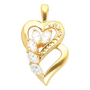 Double Heart Chain Slide Mounting