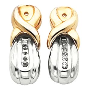 Two Tone Earring Jacket Mounting