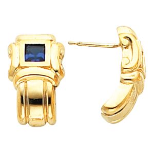 Earring Mounting for Square/Princess Center