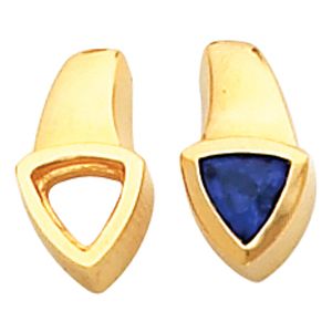 Earring Mounting for Trillion/Triangle Center
