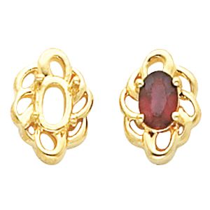 Earring Mounting for Oval Center