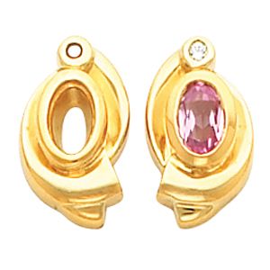 Earring Mounting for Oval Center
