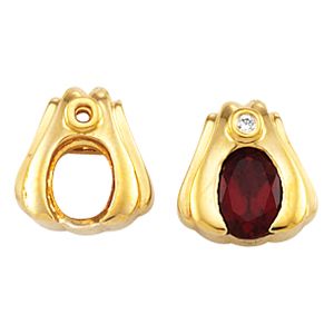 Earring Mounting for Oval Center