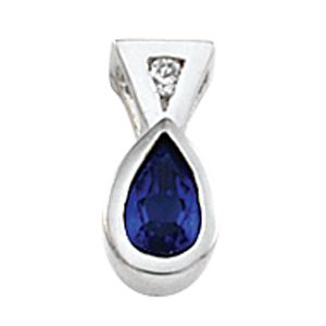 Bezel-Set Pendant Mounting for Pear Shape Center
