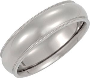 Titanium Milgrain Comfort Fit Band