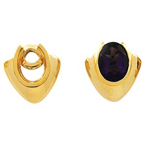 Earring Mounting for Oval Center