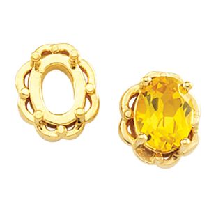 Earring Mounting for Oval Center