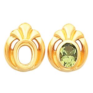 Earring Mounting for Oval Center