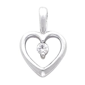 .07 ct tw Platinum Diamond Heart Pendant
