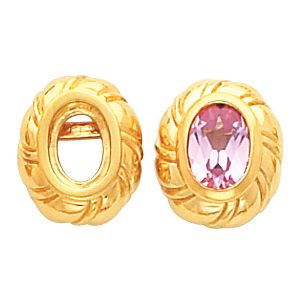 Earring Mounting for Oval Center