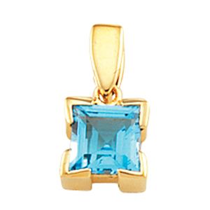 Solitaire Pendant Mounting for Square/Princess Center