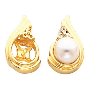 Drop Earring Mounting for Pearl  Center