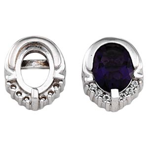 Earring Mounting for Oval Center