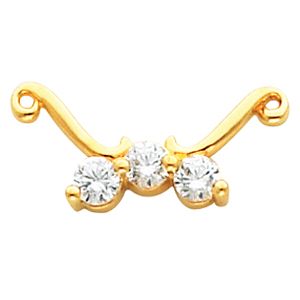 Three Stone Necklace Center Mounting
