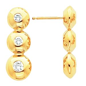 3-Stone  Earring Mounting