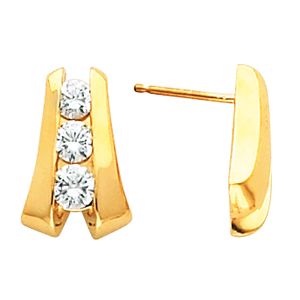 3 Stone Earring Mounting