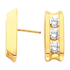 3 Stone Earring Mounting