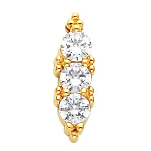 3 Stone Chain Slide Mounting