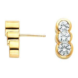 3 Stone Earring Mounting