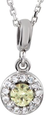 Halo-Style Sapphire Necklace