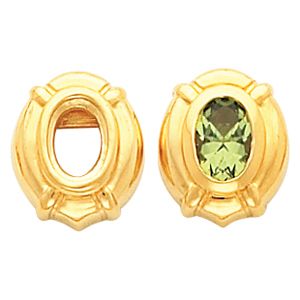 Earring Mounting for Oval Center