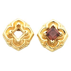 Earring Mounting for Square/Princess Center