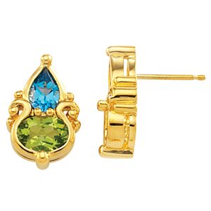 Earring Mounting for Oval & Pear Shape Center