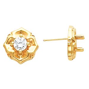 Button Earring Mounting 
