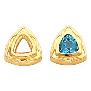 Earring Mounting  for Trillion/Triangle Center