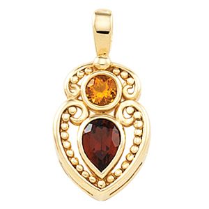 Bezel-Set Pendant Mounting for Pear Shape Center