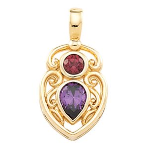 Bezel-Set Pendant Mounting for Pear Shape Center