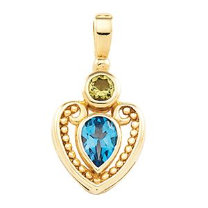 Bezel-Set Pendant Mounting for Pear Shape Center