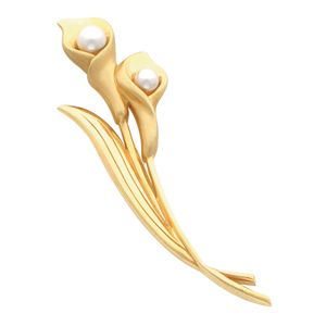 Flower Brooch Mounting for Pearls