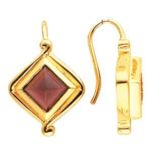 Earring Mounting for Square/Princess Center