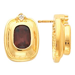 Earring Mounting for Antique Cushion Center