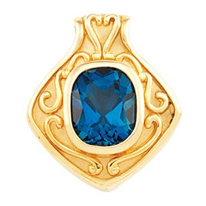 Bezel Pendant Mounting for Antique Cushion Center
