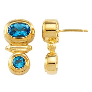 Earring Mounting for Oval and Round Center