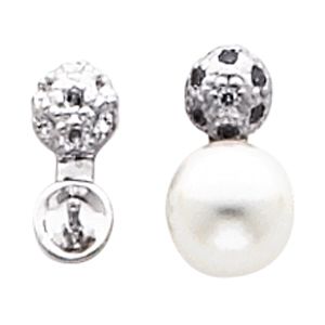 Drop Earring Mounting for Pearl  Center