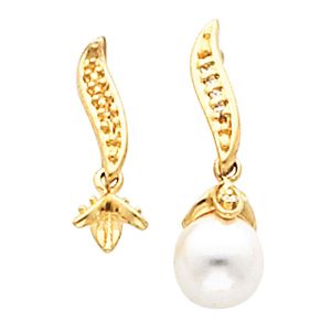 Drop Earring Mounting for Pearl  Center