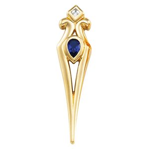 Bezel-Set Pendant Mounting for Pear Shape Center