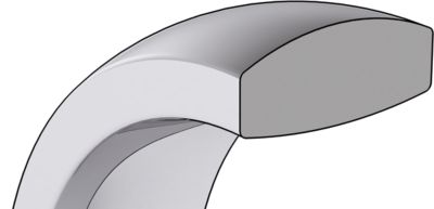 Platinum Comfort Fit Wedding Band Section Cut