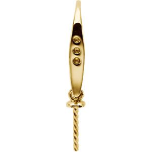 Drop Earring Mounting for Pearl  Center
