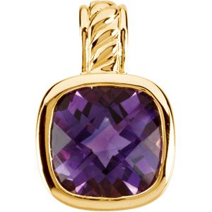Bezel Pendant Mounting for Antique Cushion Center