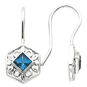 Earring Mounting for Square/Princess Center
