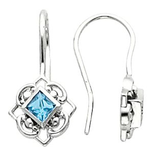 Earring Mounting for Square/Princess Center