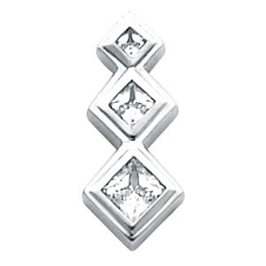 3 Stone Princess Earring Mounting