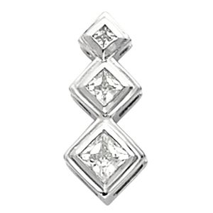 3-Stone Princess Chain Slide Mounting