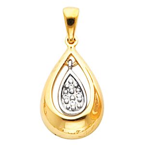 Pave Tear Drop Pendant Mounting