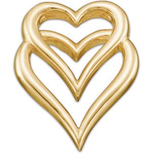 Double Heart Pendant Slide