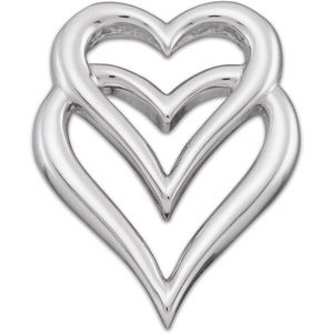 Double Heart Pendant Slide